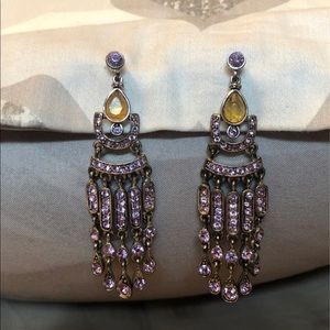 Crystal Chandelier earrings lilac